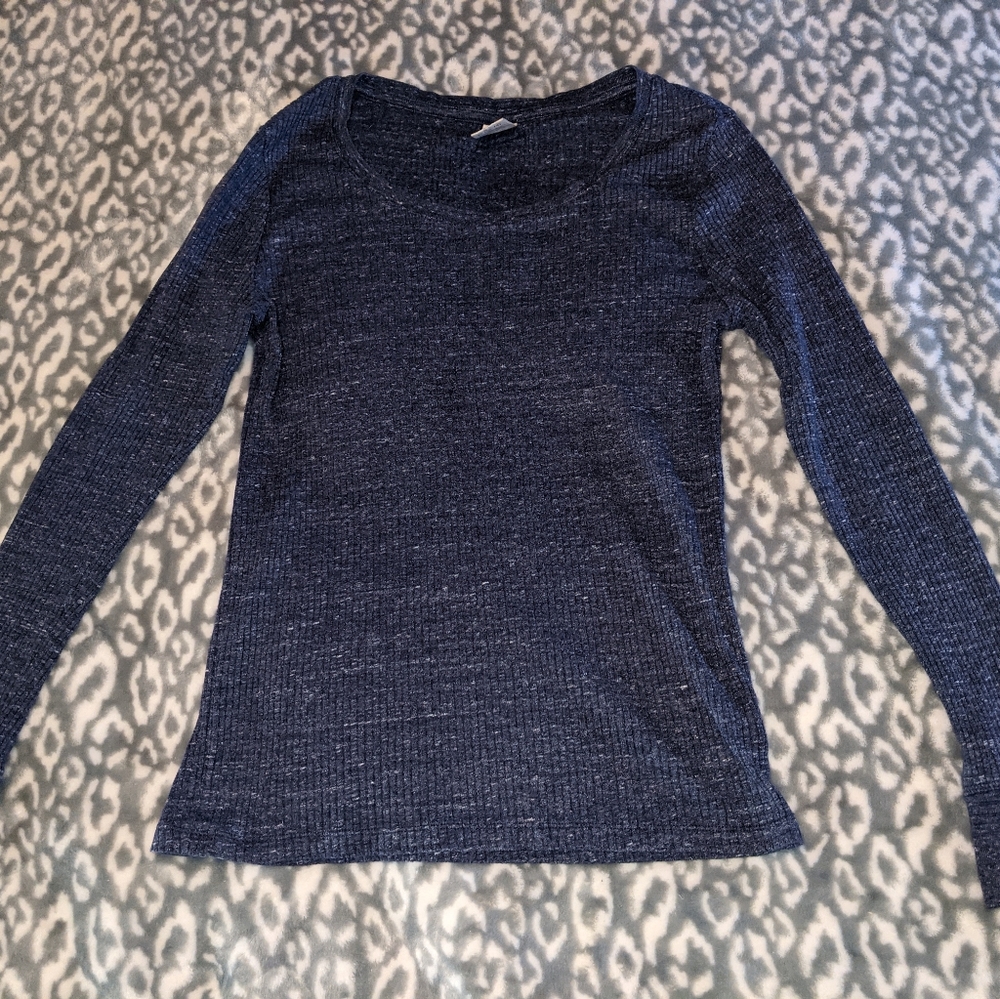 long sleeve ribbed shirt